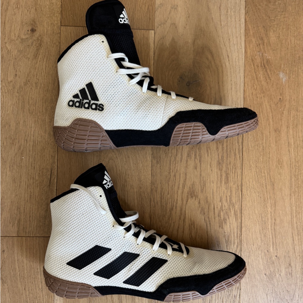 Adidas Black and White Wrestling Boxing Shoes Size 13